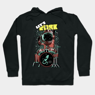 Astronaut playing drums Hoodie